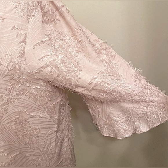 Ranlege Blush Pink Eyelash Design SZ 12 Boho Chic Cottagecore Romantic Top - Picture 5 of 9